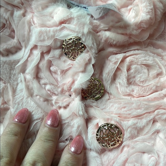 B19 Blueberi Boulevard Pastel Pink Tulle Rosette Dress Jacket; 18 months, NWOT - Picture 3 of 4